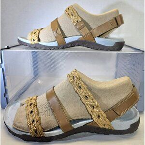 Merrell Women's Tan Bronzer Terran Braid Slingback Hook &Loop Sandal Size 9M